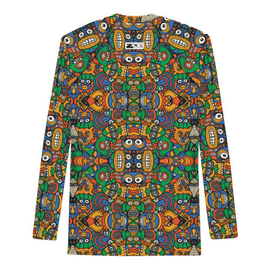 Fantastic African masks festival Men's Rash Guard-Rash guards