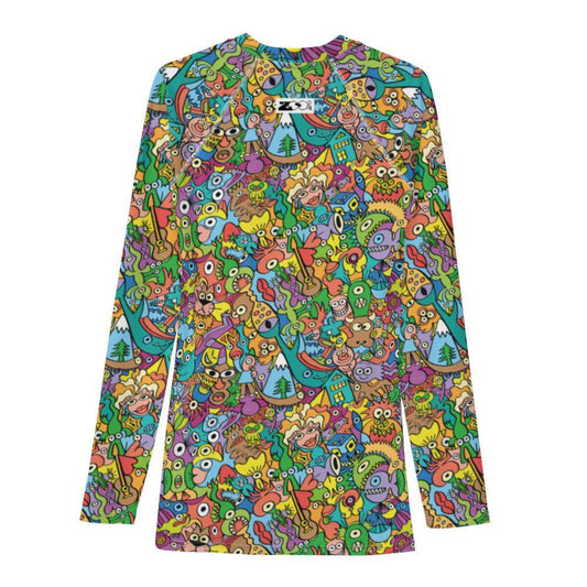 Cheerful crowd enjoying a lively carnival Men's Rash Guard-Rash guards