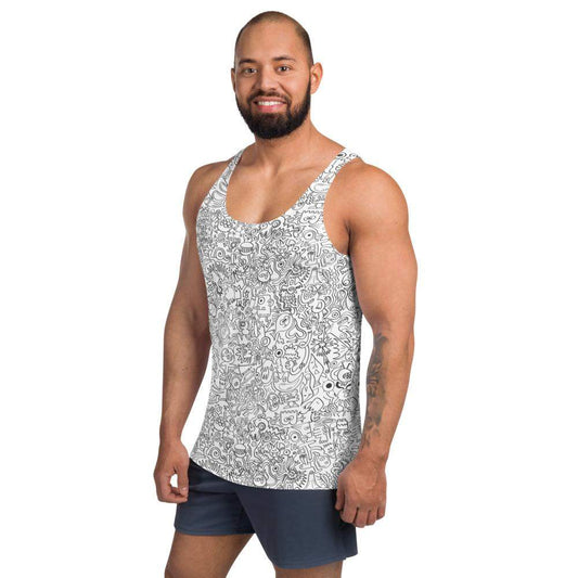 Impossible to stop doodling Unisex Tank Top-All-over print Tank tops
