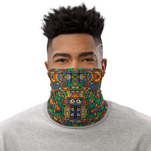 Fantastic African masks festival Neck Gaiter-Neck gaiters