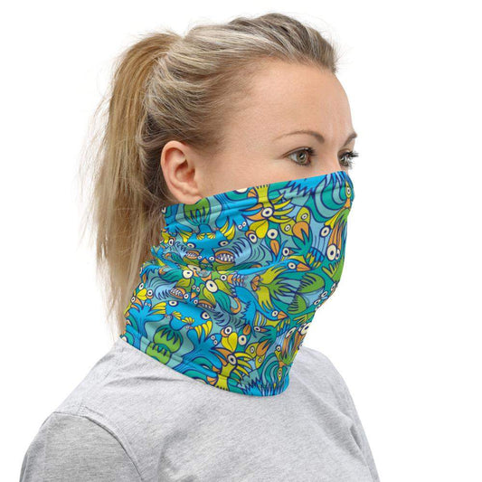 Exotic birds tropical pattern Neck Gaiter-Neck gaiters