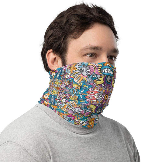 Monsters vs robots ultimate battle Neck Gaiter-Neck gaiters