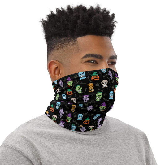 Scary Halloween faces Neck Gaiter-Neck gaiters