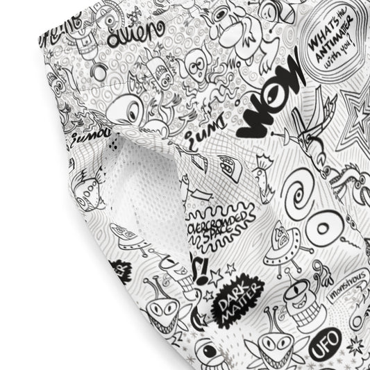 Celebrating the most comprehensive Doodle art of the universe Men's swim trunks. Product details. Exterior pocket