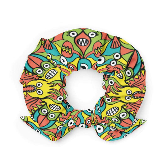 Alien monsters pattern design Scrunchie-Scrunchies