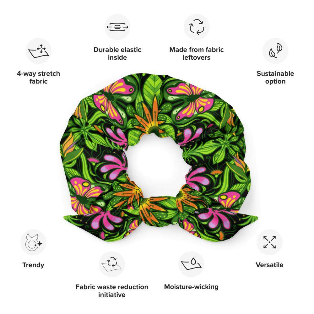 Magical garden full of flowers and insects Scrunchie-On sale,Scrunchies
