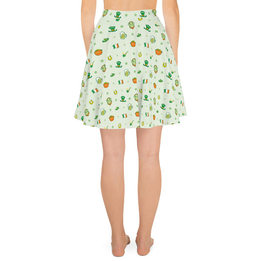 Celebrate Saint Patrick's Day in style Skater Skirt. Back view