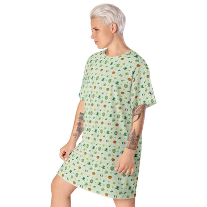 Celebrate Saint Patrick's Day in style T-shirt dress. Side view