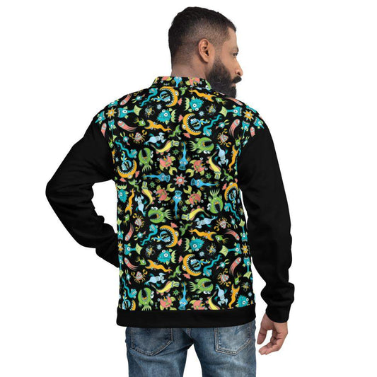 Sea creatures pattern design Unisex Bomber Jacket-Unisex bomber jackets