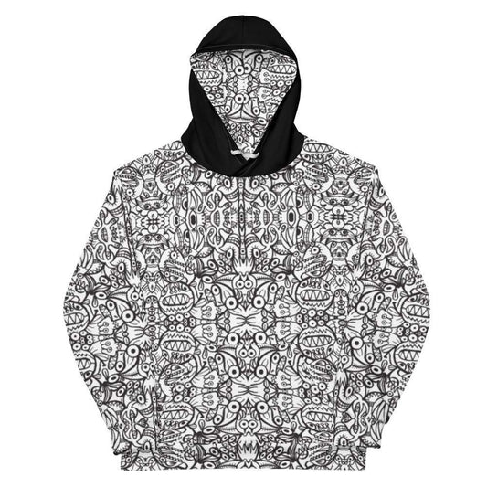 Brush style doodle critters Unisex Hoodie-Unisex hoodies