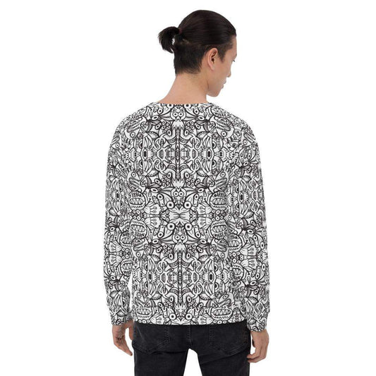 Brush style doodle critters Unisex Sweatshirt-Unisex sweatshirts