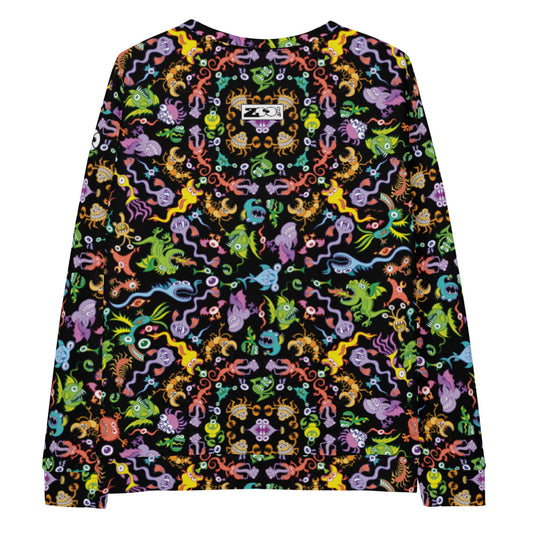 Ocean critters pattern mandala Unisex Sweatshirt. Back view