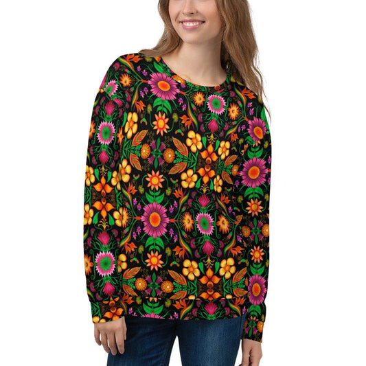 Wild flowers in a luxuriant jungle Unisex Sweatshirt-Women's sweatshirts