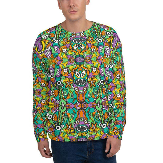 The vast ocean is full of doodle critters Unisex Sweatshirt-Unisex sweatshirts