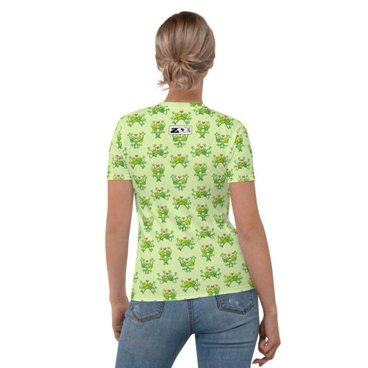 Green frogs are calling for love Women's T-shirt-All-over print T-Shirts