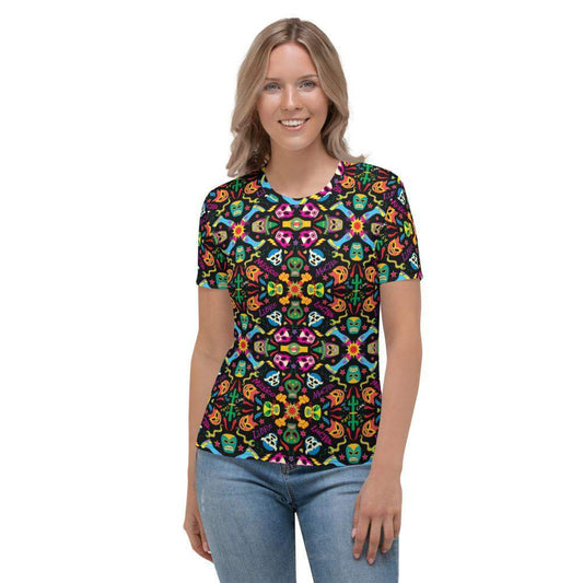 Mexican wrestling colorful party Women's T-shirt-All-over print T-Shirts