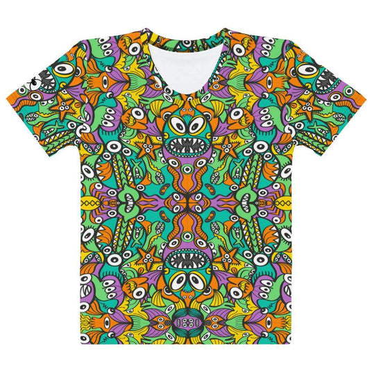 The vast ocean is full of doodle critters Women's T-shirt-All-over print T-Shirts