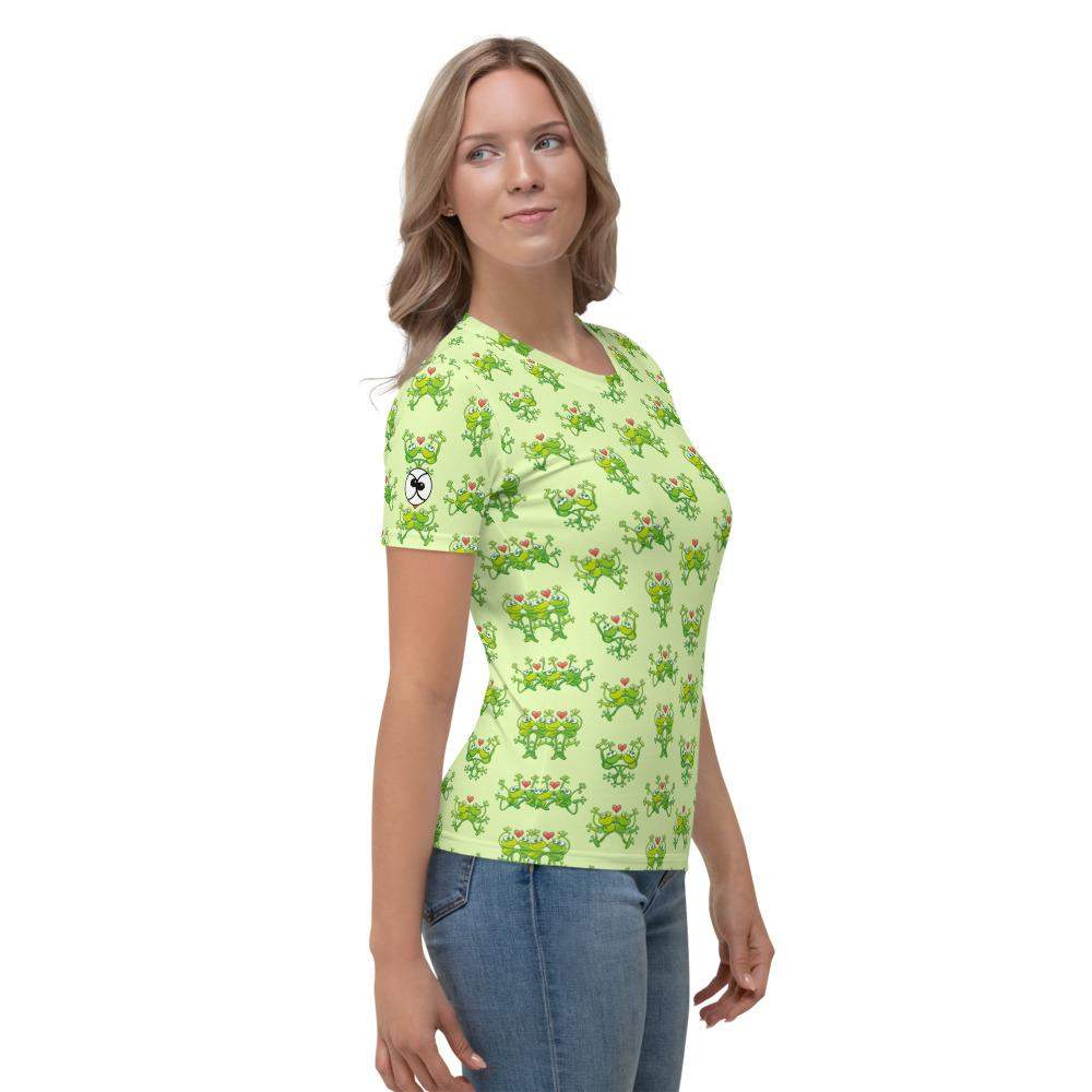 Green frogs are calling for love Women's T-shirt-All-over print T-Shirts