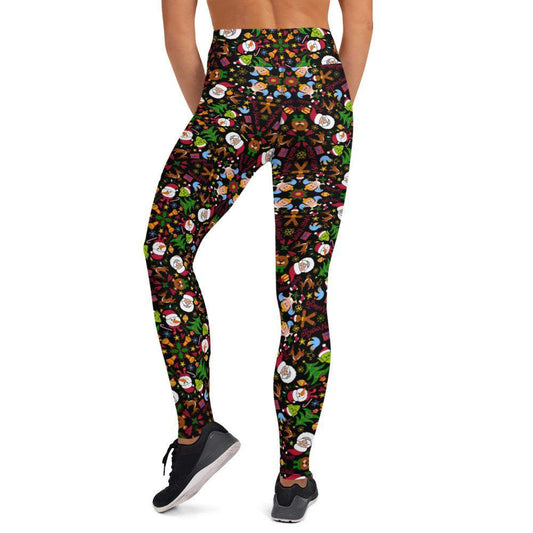 The joy of Christmas pattern design Yoga Leggings-Yoga leggings