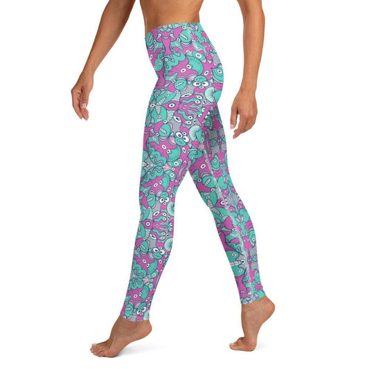Sea creatures from an alien world Yoga Leggings-Yoga leggings