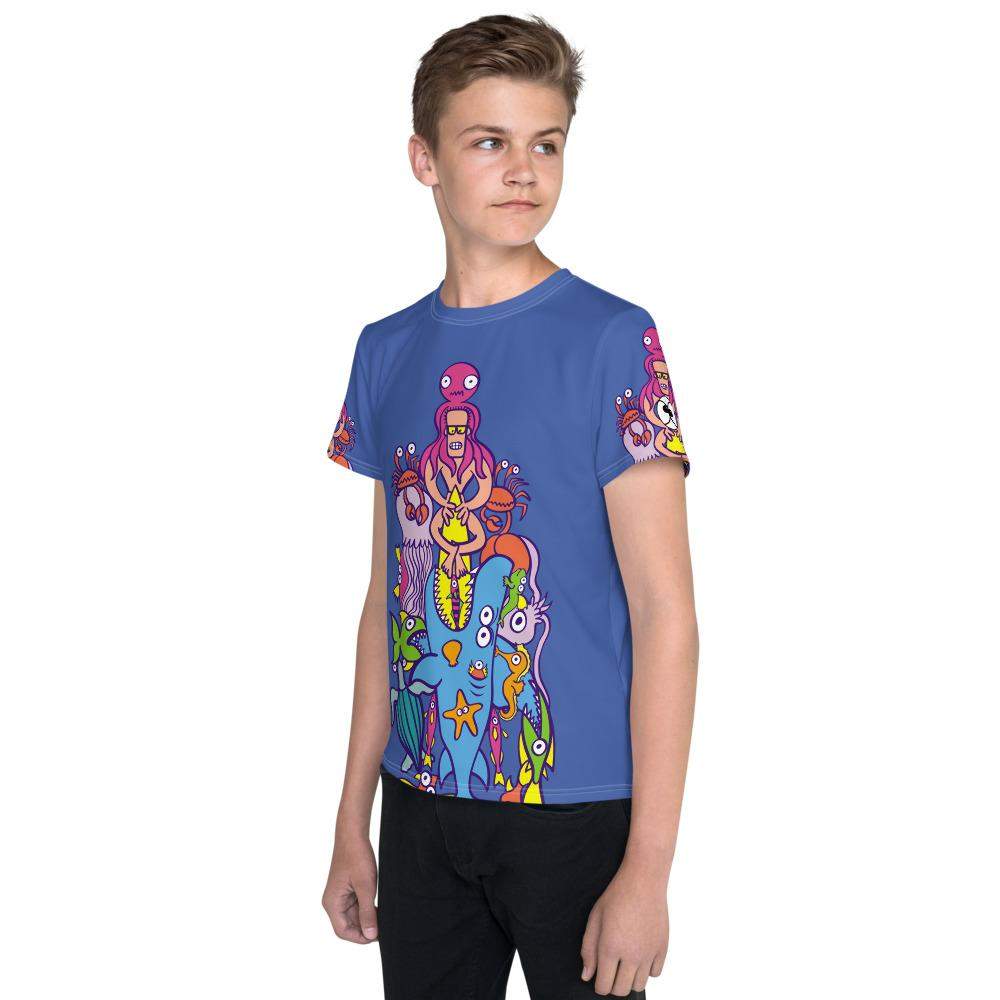 Surfing is a true extreme sport Youth crew neck t-shirt-Youth crew neck t-shirt