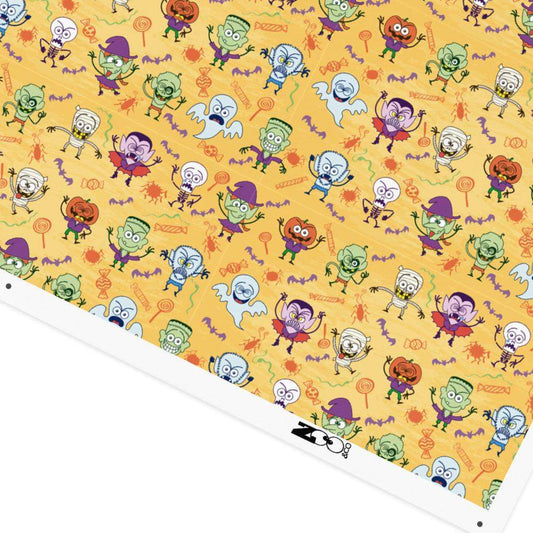 Halloween characters making funny faces Recycled polyester fabric-Recycled polyester fabric