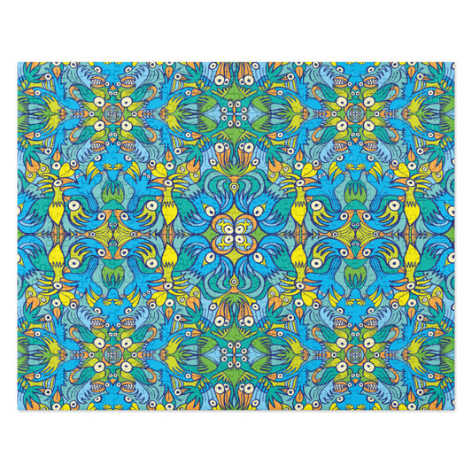 Exotic birds tropical pattern Jigsaw puzzle. 520 pieces