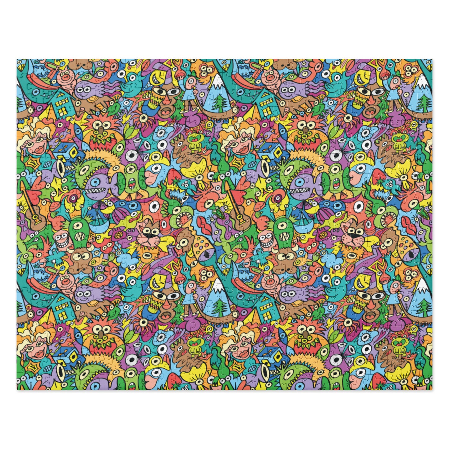 Cheerful crowd enjoying a lively carnival Jigsaw puzzle. 520 pieces