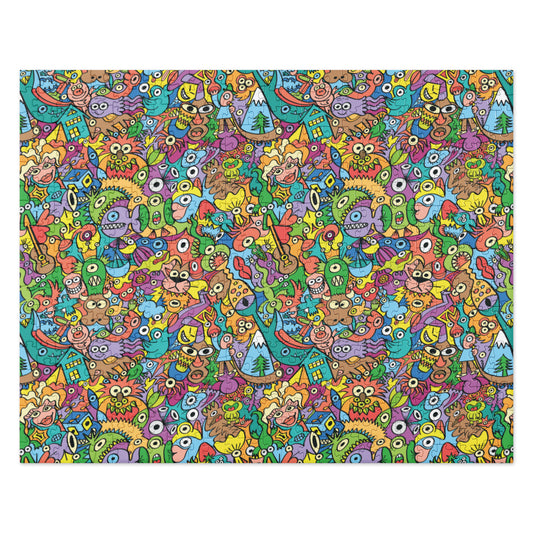 Cheerful crowd enjoying a lively carnival Jigsaw puzzle. 520 pieces