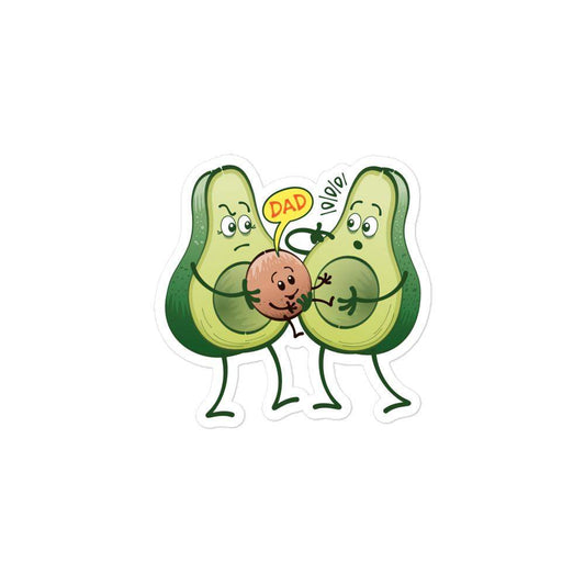 Avocado halves in trouble for paternity recognition Bubble-free stickers-Bubble-free stickers