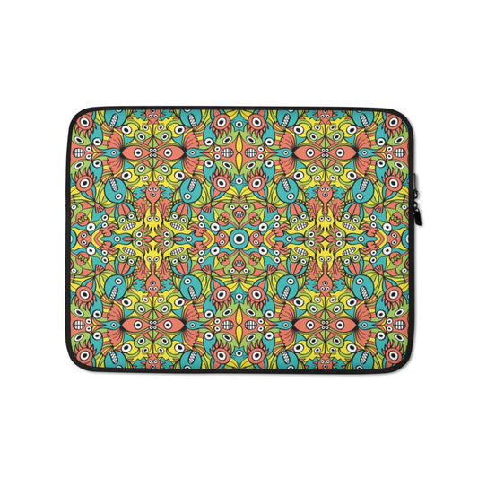 Alien monsters pattern design Laptop Sleeve-Laptop sleeves