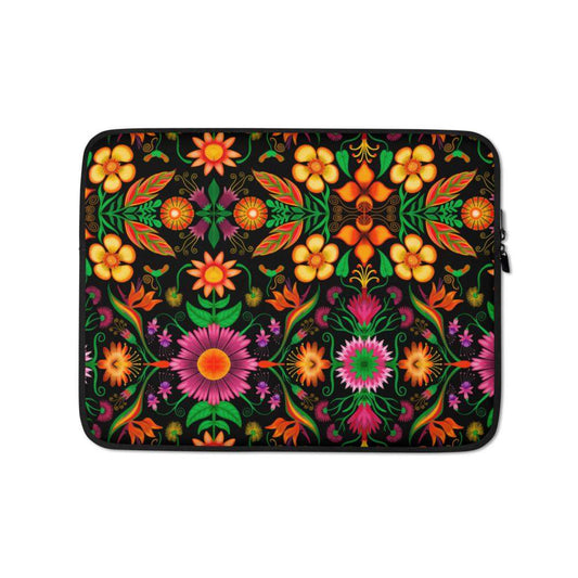 Wild flowers in a luxuriant jungle Laptop Sleeve-Laptop sleeves
