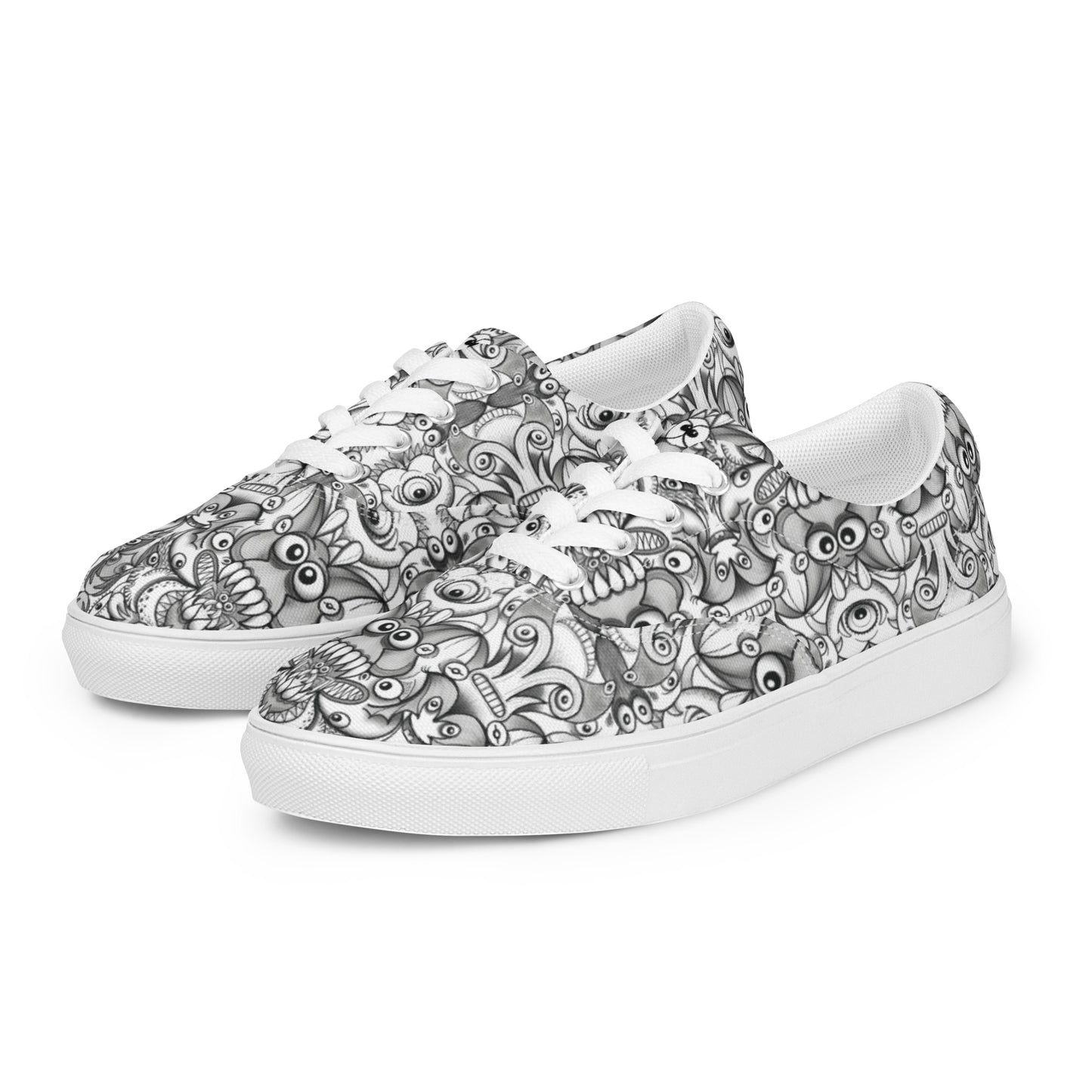 Official pic of the monsters annual convention Men’s lace-up canvas shoes. Overview
