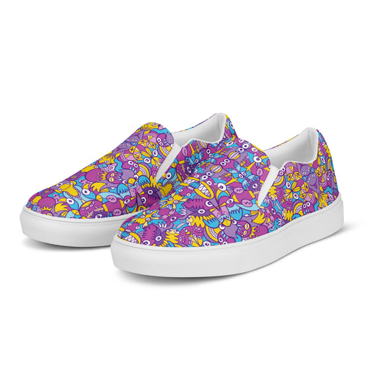 Doodle art compulsion is out of control Men’s slip-on canvas shoes. Overview