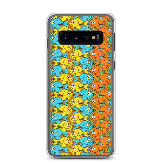 Smiling fishes colorful pattern Samsung Case-Samsung cases