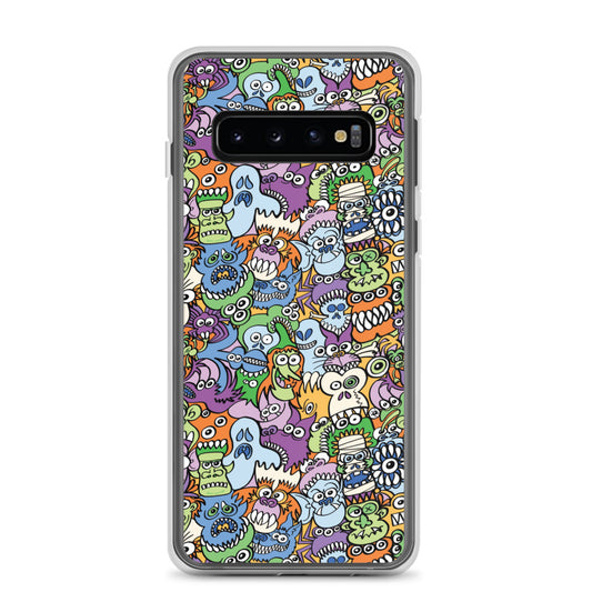 All the spooky Halloween monsters in a pattern design Samsung Case. s10
