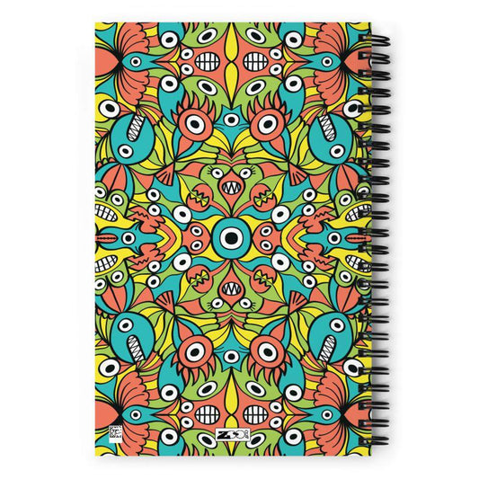 Alien monsters pattern design Spiral notebook-Spiral notebooks