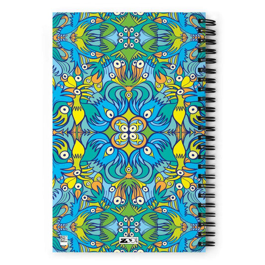 Exotic birds tropical pattern Spiral notebook-Spiral notebooks