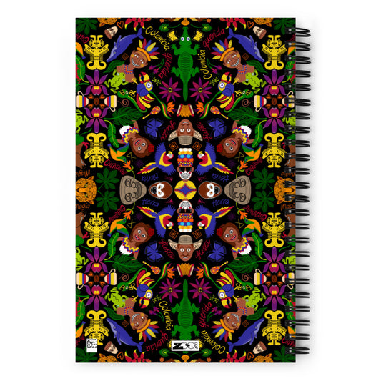 Colombia, the charm of a magical country Spiral notebook. Back view