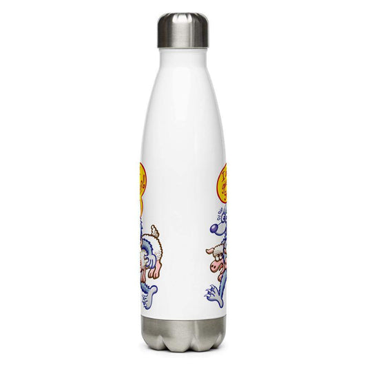 The bad wolf doesn't give a sheep Stainless Steel Water Bottle-Stainless steel water bottle