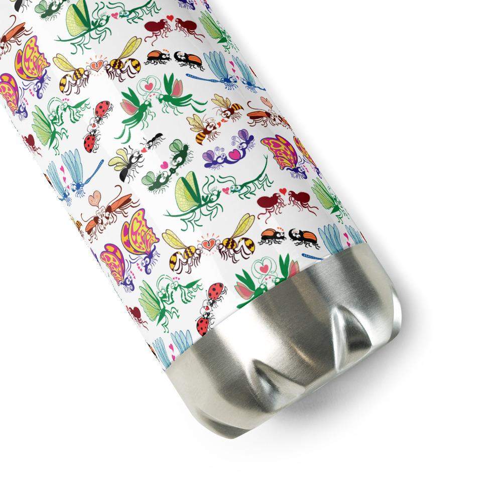 Cool insects madly in love Stainless Steel Water Bottle-Stainless steel water bottle