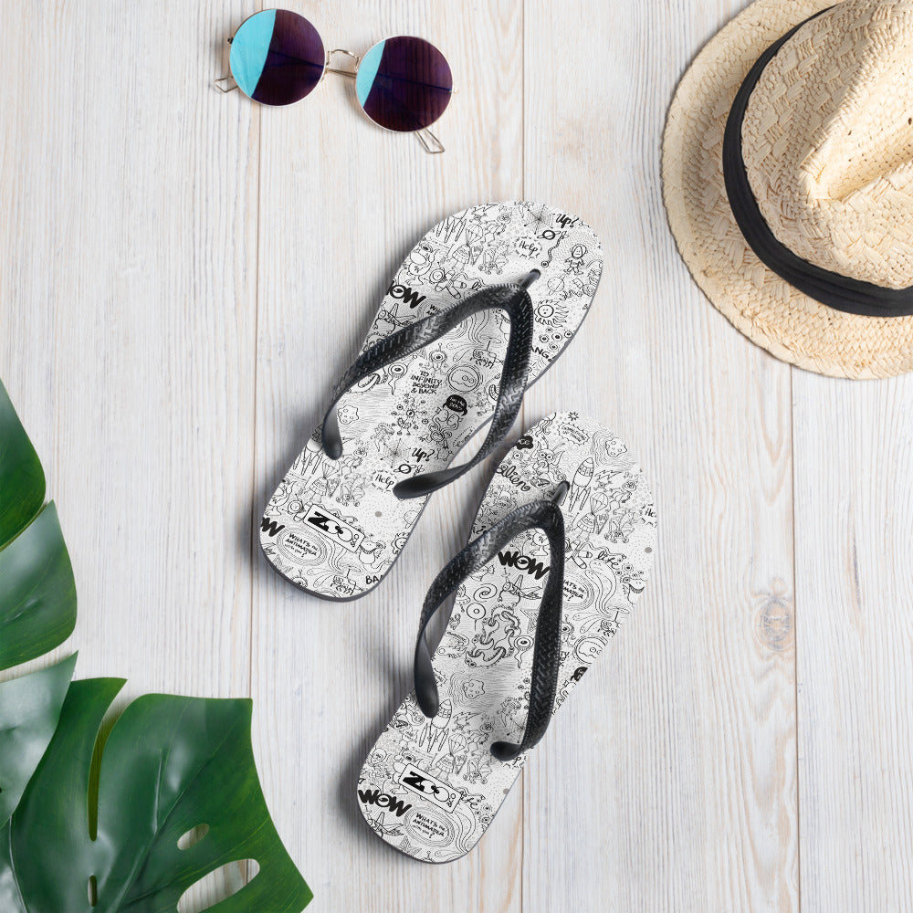 Celebrating the most comprehensive Doodle art of the universe Flip-Flops. Lifestyle