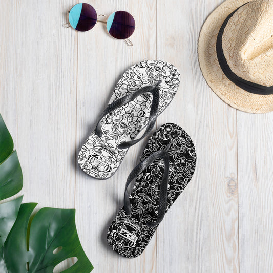 The Powerful Dark Side of the Doodle World Flip-Flops. Lifestyle