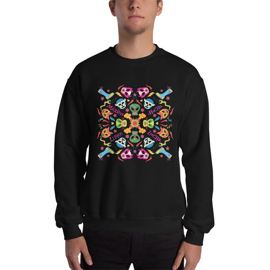 Mexican wrestling colorful party Unisex Sweatshirt