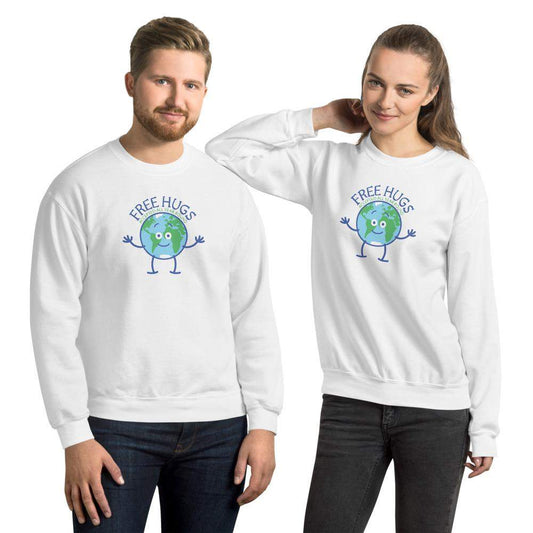 Planet Earth accepts free hugs all year round Unisex Sweatshirt-Unisex sweatshirts