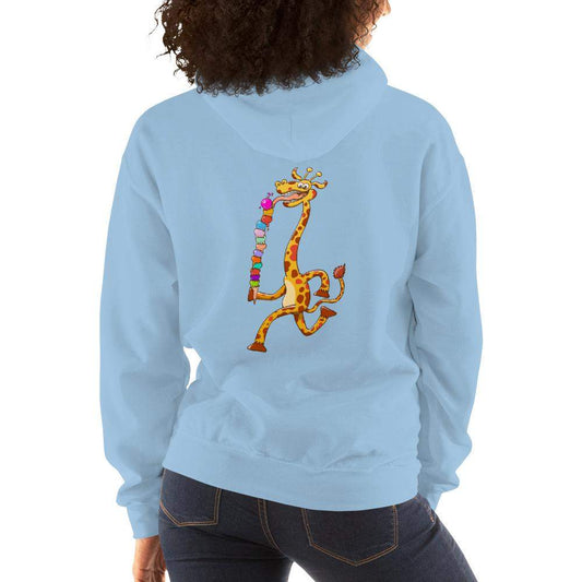 Cool giraffe eating ice cream Unisex Hoodie-Unisex hoodies