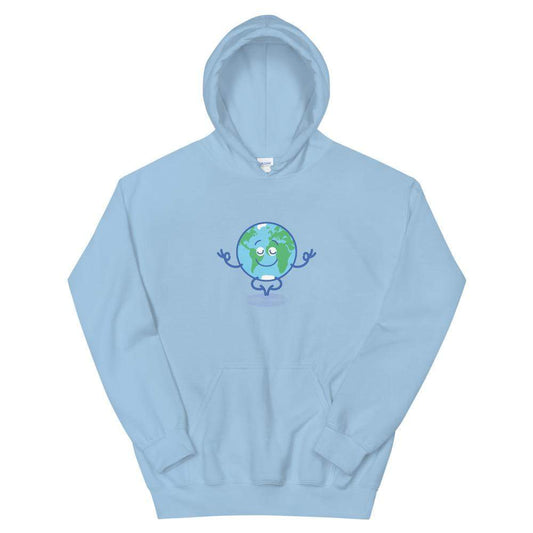Happy Earth in deep meditation Unisex Hoodie-Unisex hoodies