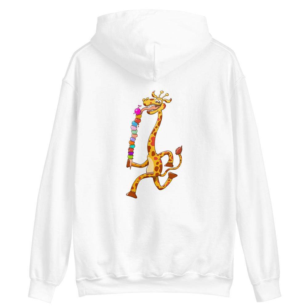 Cool giraffe eating ice cream Unisex Hoodie-Unisex hoodies