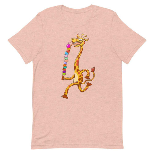 Cool giraffe eating ice cream Short-Sleeve Unisex T-Shirt-Short-Sleeve Unisex T-Shirts