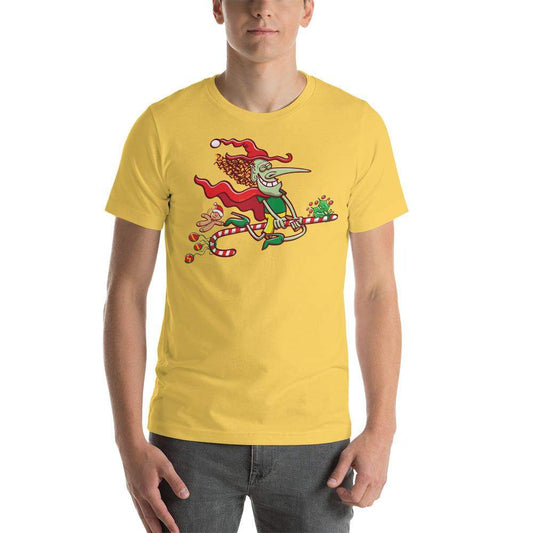 Mischievous witch having fun at Christmas Short-Sleeve Unisex T-Shirt-On sale,Short-Sleeve Unisex T-Shirts